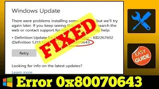 [SOLVED] Error 0x80070643 Windows Code Problem Issue