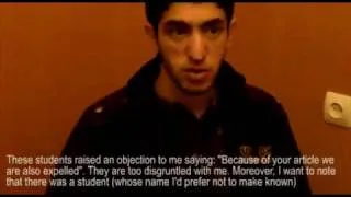 Student in Azerbaijan sent down from The Oil Academy because of his article