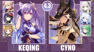 Keqing Aggravate & Cyno Quick Bloom | Spiral Abyss 4.3 Floor 12 | Genshin Impact