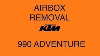 Ktm 990 adventure airbox removal