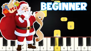 Jingle Bells - Christmas Songs | Beginner Piano Tutorial | Easy Piano