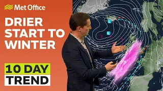 10 Day trend 23/11/22 - Drier for December - Met Office Weather Forecast