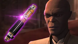 Die Besonderheit an MACE WINDU's Lichtschwert? (Nicht die Farbe)