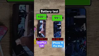 OnePlus 12R vs iPhone 15 Pro Max battery test