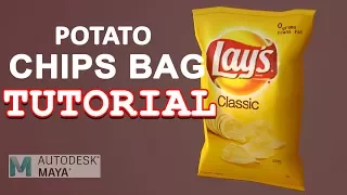 Autodesk Maya 2018 Tutorial - Easy Potato Chips Bag Modeling