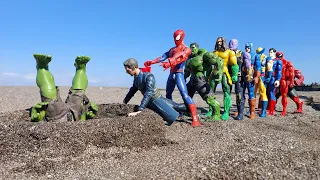 AVENGERS COMEDY, SPIDER-MAN CARTOON VS HULK, CAPTAIN AMERICA VS THANOS & IRON MAN, AQUAMAN PART 91