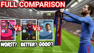 Iconic Moment Messi Vs Featured Messi Vs Base Messi Stats Comparison | PES 2021 Mobile