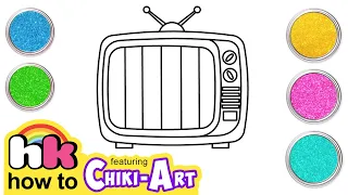 Chiki Art | Glitter Television | Drawing & Painting For Kids | HooplaKidz How To
