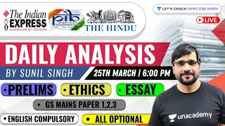 Today's Current Affairs & Editorial Analysis | 25th March 2021 | The Hindu/Indian Express/PIB | 2021