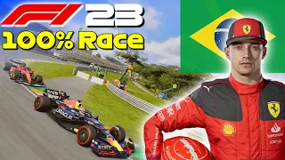 F1 23 - Let's Make Leclerc World Champion #21: 100% Race Brazil