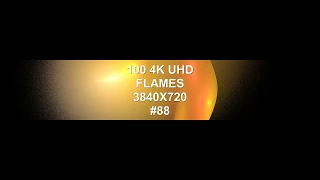 100 4K UHD Flames 3840X720 VOLUME 88 techno music