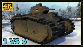 Pz.Kpfw. B2 740 (f) - 10 Kills - 2K Damage - 1 VS 6 - World of Tanks Gameplay