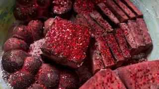 Bright Red Powdery Reforms • Oddly Satisfying Crumble • Dusty • Sleep Aid • ASMR