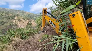 Cutting Rocky Mountain Top-Part 4-for Narrow Road with JCB Backhoe