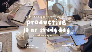 study vlog 🌱 10 hr productive study day: alevel biology, notion, too much coffee, potn ch. 56