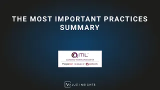 ITIL® 4 Foundation Exam Preparation Training | The Most Important Practices Summary (eLearning)