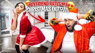 BOYFRIEND RATES MY CHRISTMAS OUTFITS !! ( VLOGMAS DAY 18)