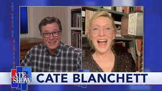 Stephen Changes Into Something More Comfortable To Talk To Cate Blanchett