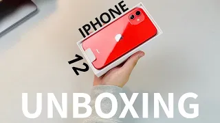 iphone 12 unboxing (rojo) en español