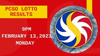 🟣 PCSO LOTTO RESULTS || 9PM  FEBRUARY 13, 2023 MONDAY