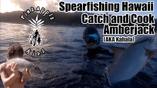 CATCH AND COOK  Amber jack (Kahala) | SPEARFISHING HAWAII !!