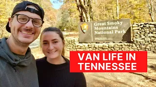 VAN LIFE IN TENNESSEE: Exploring the Great Smoky Mountains during fall!