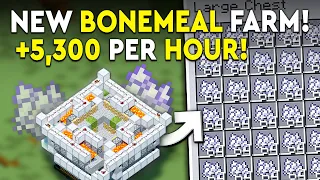 Minecraft Bone Meal Farm Tutorial V2 - Self Sustaining - 5300 P/H!