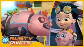 Rusty’s Piggy Bank Heist and MORE | Rusty Rivets Episodes | Cartoons for Kids