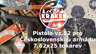 Pistole vz.52 pro Československou armádu 7,62x25 tokarev - Pistol vz.52 for Czechoslovak army