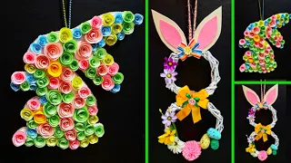 2 Economical Easter wreath with waste materials step by step |DIY Low budget Easter décor ideas