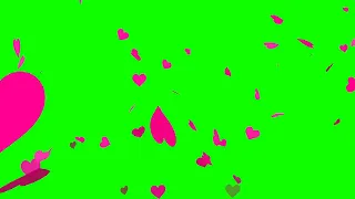 Сердечки на зеленом фоне | hearts | Футажи для видео | Хромакей | green screen | ФутаЖОР
