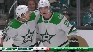 Wyatt Johnston First Career @NHL Hat Trick | Dallas Stars vs San Jose Sharks March 5, 2024