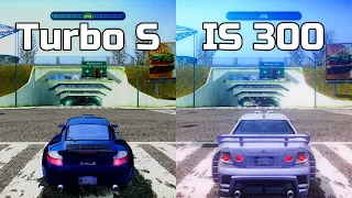 NFS Most Wanted: Porsche 911 Turbo S vs Lexus IS 300 - Drag Race