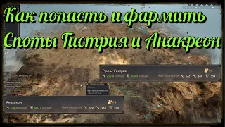 Black Desert / BD: Как попасть и фармить споты Гистрию и Анакреон.