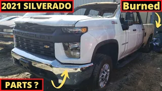 Buying a BURNED 2021 SILVERADO 2500 Part Truck ? Did we over Pay? Part 1