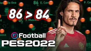 СРАВНЕНИЯ РЕЙТИНГОВ в PES 2022 АЛЬФА и PES 2021 / PES 2022 Ratings