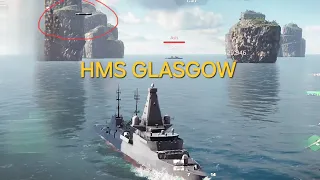 Hms Glasgow  Firew Power Test