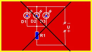 Параллельное включение нескольких светодиодов. Расчет гасящих резисторов.