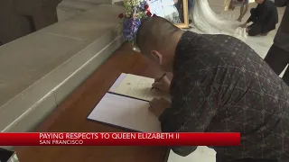 San Franciscans sign condolence book for Queen Elizabeth