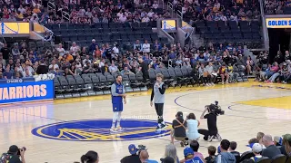 Golden State Warriors Open Practice Brandin Podziemski Sweet Caroline