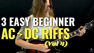 How to Play 3 Fun & Easy Beginner AC/DC Riffs (Vol 4)
