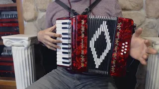 3376 - Red SofiaMari Piano Accordion MM 22 8 $199