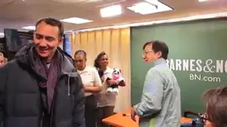 Jackie Chan With Vincent Lyn at Signing his Book Live at New York