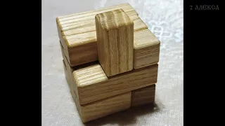 Головоломка IQ PUZZLE Wooden Кубик 3х3 Как собрать?