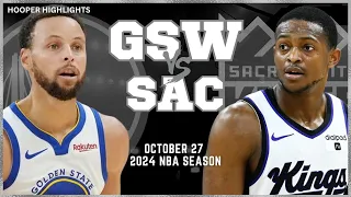 Golden State Warriors vs Sacramento Kings Full Game Highlights | Oct 27 | 2024 NBA Season