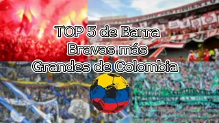 TOP 5 - BARRAS BRAVAS MÁS GRANDES DE COLOMBIA - 2023🇨🇴