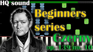 Beginners series (10 of 100) | Czerny - Etude op. 139 no. 10 | FREE Midi | EASY Piano tutorial