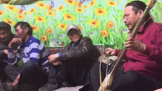 Igor Koshkendey throat singing in a nomad's yurt in Western Tuva - 2016