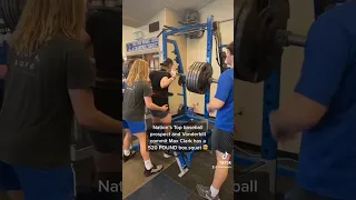 Nation’s No. 1 baseball player Max Clark has a 520 POUND box squat! 🤯 #shorts #baseball #squat