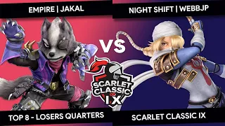 Scarlet Classic IX - Jakal (Wolf) vs WebbJP (Sheik) - Top 8 - Losers Quarters